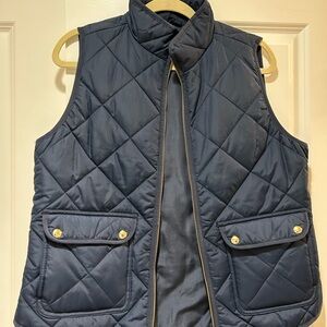 J. Crew Navy Quilted Vest